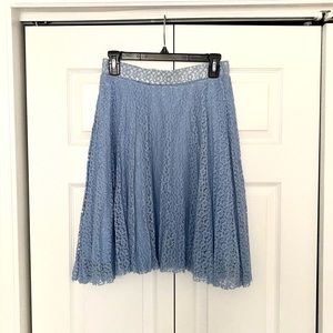 SJS Beautiful Women’s Baby Blue Lace Pleated Skirt